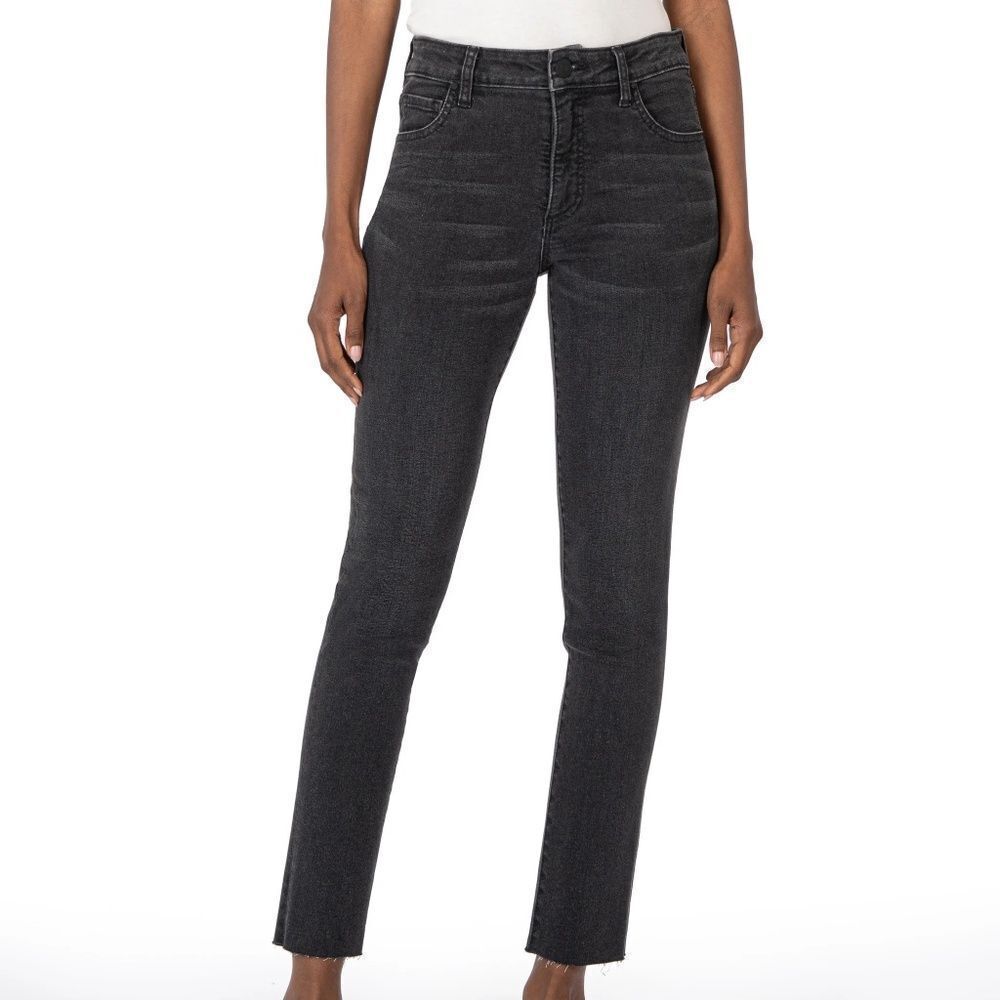 Kut From The Kloth NWT Reese Distressed High Rise Fab Ankle Straight Jeans Sz 18